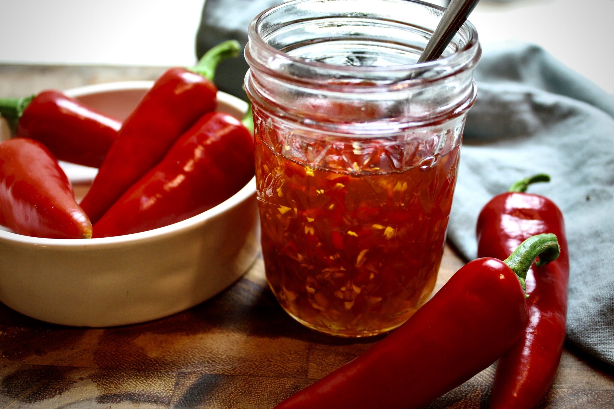 Sweet Chili Sauce made with Fresno Peppers Sow The Table