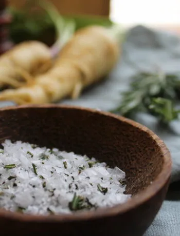 roasted parsnips with rosemary salt
