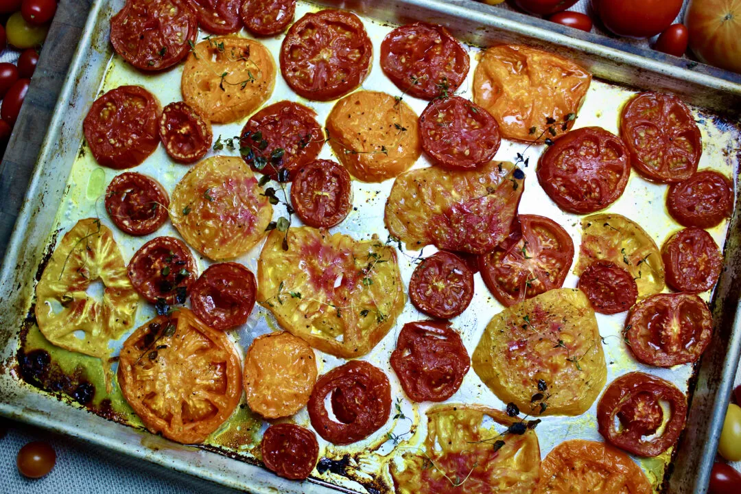 Roasted tomatoes cooked to umami perfection--simple, easy, and incredibly delicious!