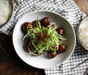 Mongolian Beef Meatballs - savory, delicious, and perfect for meal prep or a quick weeknight meal! Serve with white rice and a steamed veggie of your choice. Yum!